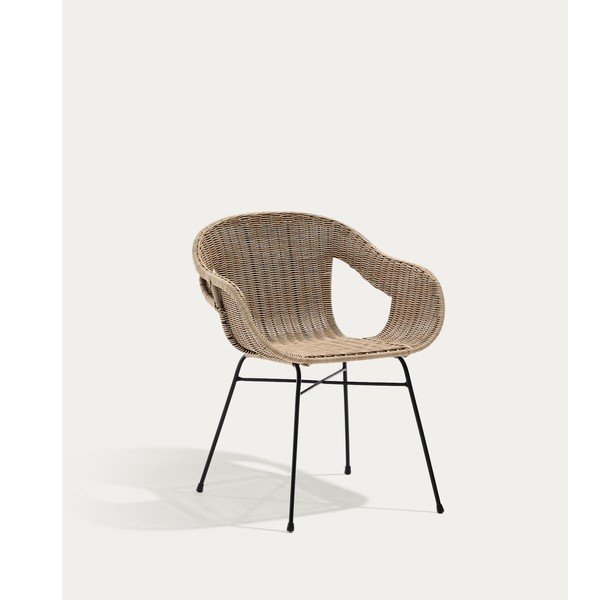 Natūralios spalvos sodo kėdė rotangas Eltiera – Kave Home-image-3