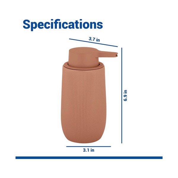 Rudos spalvos iš plastiko muilo dozatorius 400 ml Fablo – Wenko-image-4