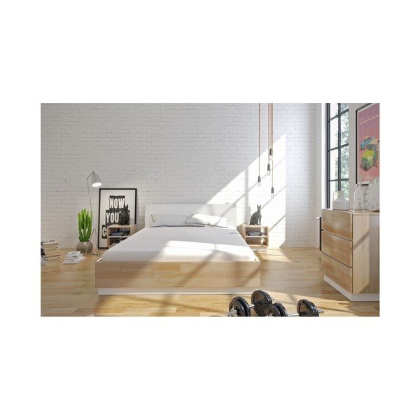 Dvigulė lova iš buko ir pušies medienos SKANDICA Finn, 140 x 200 cm-image-3