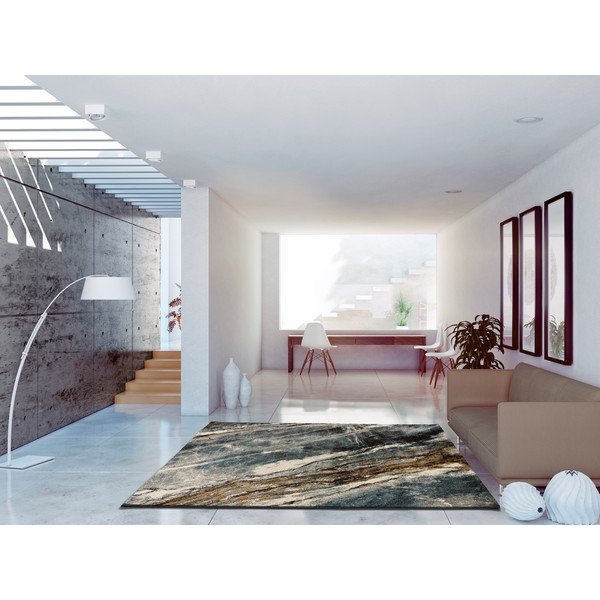 Pilkas kilimas 150x80 cm Marmol Madera - Universal-image-1