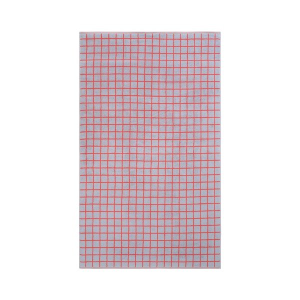 Raudonos spalvos/šviesiai mėlynos spalvos iš medvilnės vonios rankšluostis 90x150 cm Grid – Jotex-image-2