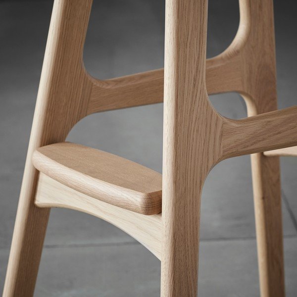 Juodos/natūralios odos sukamoji baro kėdė 86 cm Buck - Hammel Furniture-image-4