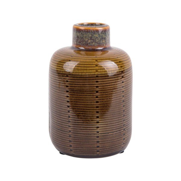 Ruda keraminė vaza PT LIVING Bottle, aukštis 14 cm