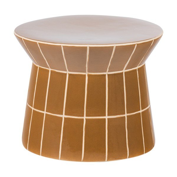 Iš keramikos apvalios formos šoninis stalas ø 38 cm Plu – WOOOD