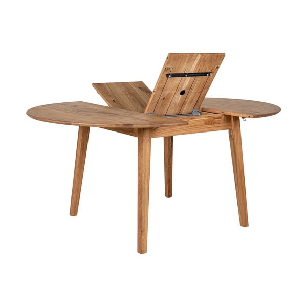 Iš ąžuolo masyvo apvalios formos prailginamas valgomojo stalas ø 118 cm Metz – House Nordic-image-4