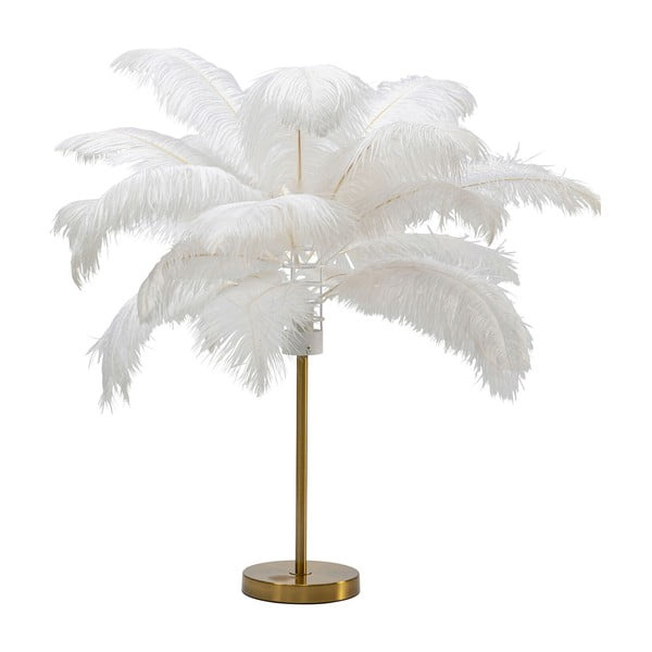 Stalinis šviestuvas baltos spalvos (aukštis 60 cm) iš plunksnų Feather Palm – Kare Design