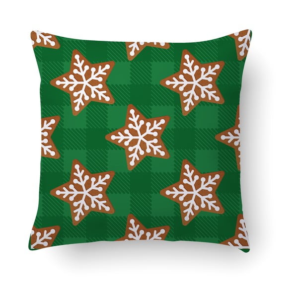 Žalia pagalvė Crido Consulting Starry Gingerbread, 40 x 40 cm