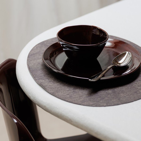 Bordo spalvos iš akmens masės lėkštė ø 27,5 cm Manon – S|P Collection-image-1