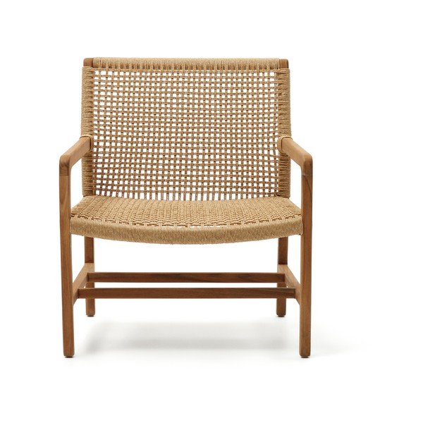 Natūralios spalvos medinė sodo kėdė Sabolla - Kave Home-image-1