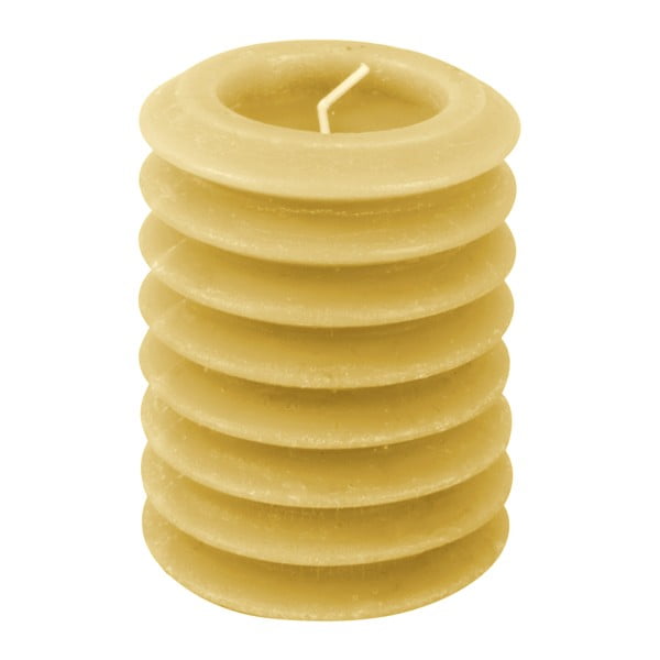 Geltona žvakė PT LIVING Layered, aukštis 10 cm