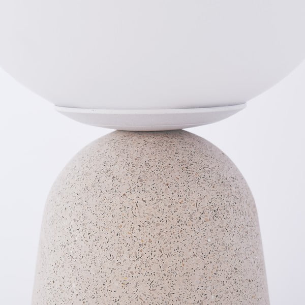 Pilkos spalvos stalinis šviestuvas SULION Creta, aukštis 29,5 cm-image-4