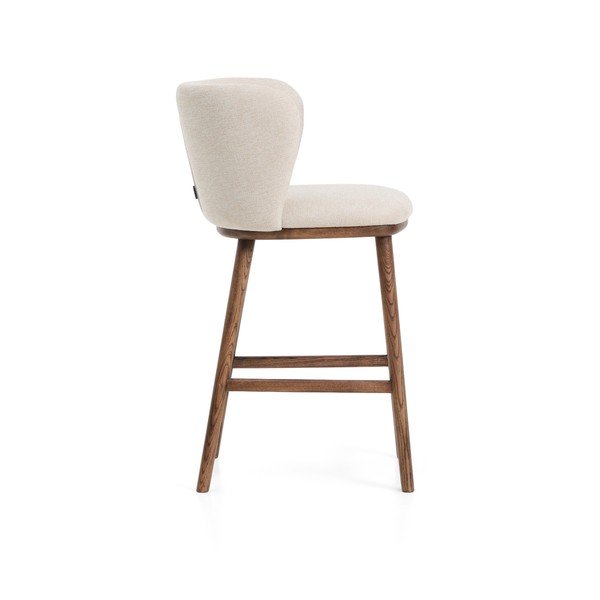 Smėlio spalvos iš audinio baro taburetė (sėdynės aukštis 65 cm) Ciselia – Kave Home-image-4