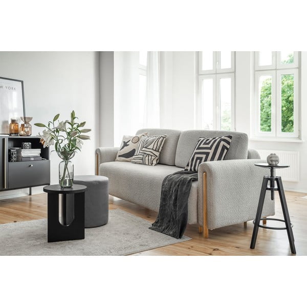 Šviesiai pilkos spalvos iš boucle sulankstoma/su sandėliavimo vieta sofa 244 cm Arcadova – ELTAP-image-3