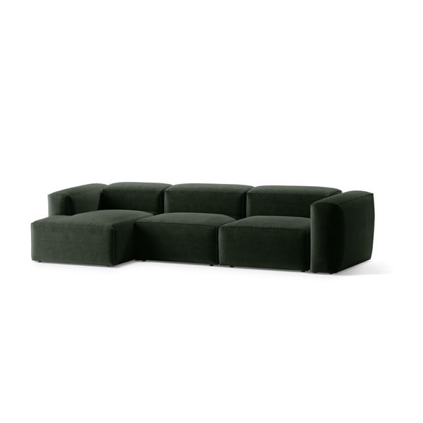 Žalios spalvos kampinė sofa (su kairiuoju kampu/su gultu) Bergamo – Cosmopolitan Design-image-2