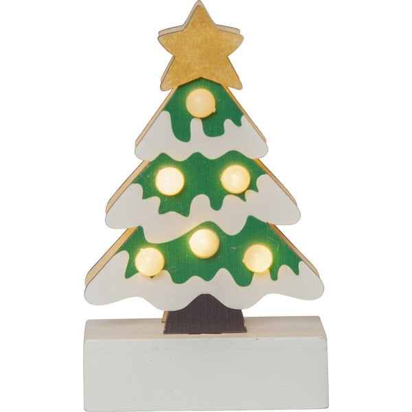 Šviečianti dekoracija baltos spalvos/žalios spalvos su Kalėdų motyvu Freddy – Star Trading