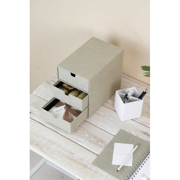 Smėlio spalvos daiktadėžė su 3 stalčiais Bigso Box of Sweden Ingrid-image-3