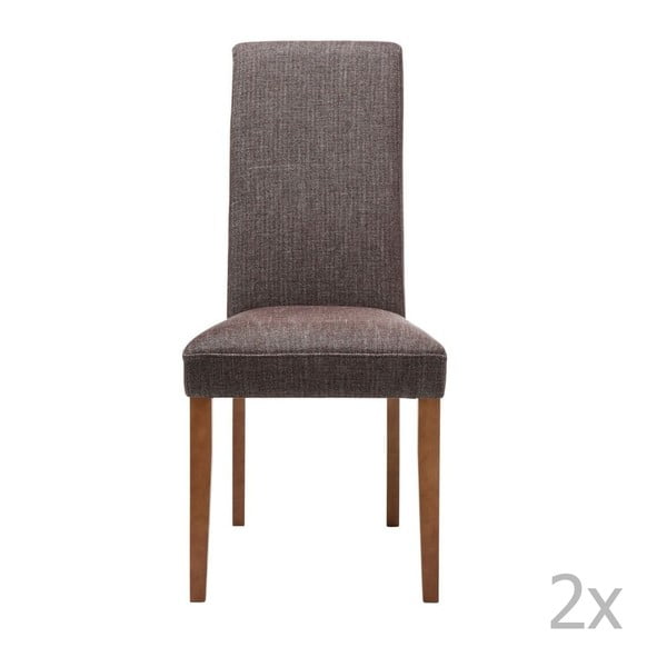 2 rudų valgomojo kėdžių su buko medžio pagrindu rinkinys "Kare Design Rhytm