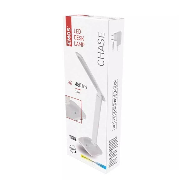 Stalinis šviestuvas baltos spalvos LED su pritemdymo funkcija (aukštis 37 cm) Chase – EMOS-image-1
