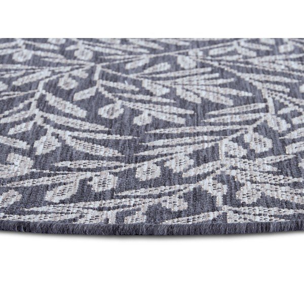 Apvalios formos kilimas antracito spalvos ø 120 cm Twig – Hanse Home-image-3