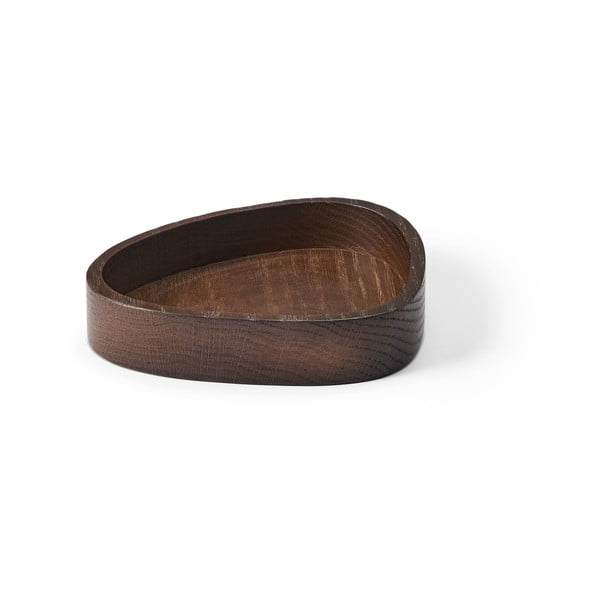 Dekoratyvinė rudos spalvos iš medžio daiktadėžė 14x12,5x3 cm Curve S – LIND DNA