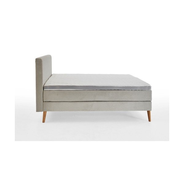 Smėlio spalvos spyruoklinė lova 180x200 cm Linea – Meise Möbel-image-4
