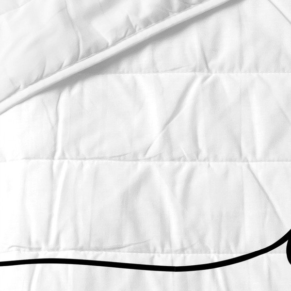 Dygsniuota lovatiesė iš medvilnės baltos spalvos 240x260 cm My love – Blanc-image-2