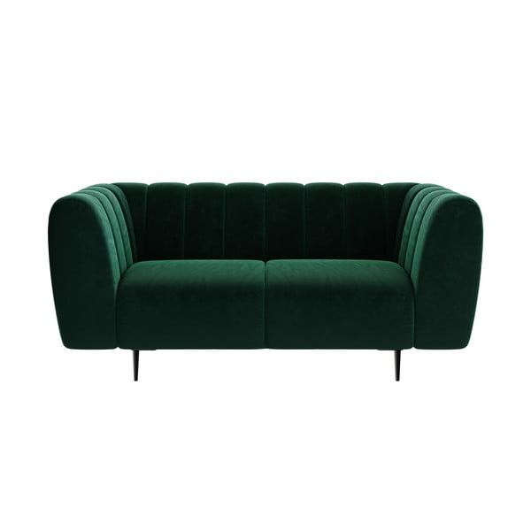 Tamsiai žalios spalvos aksominė sofa Ghado Shel, 170 cm