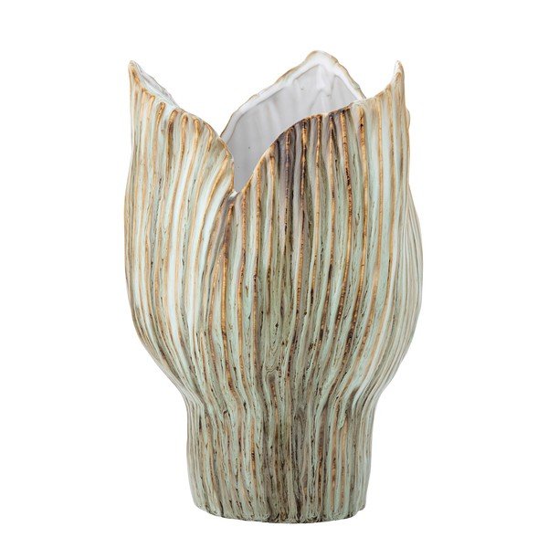 Iš akmens masės vaza šviesiai žalios spalvos (aukštis 30 cm) Mahira – Bloomingville-image-4