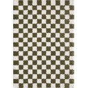 Tamsiai žalios spalvos/kreminės spalvos kilimas 120x170 cm Grida – ESTE