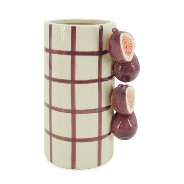 Violetinės spalvos/kreminės spalvos iš keramikos vaza (aukštis 21 cm) Havor – Yes Everyday