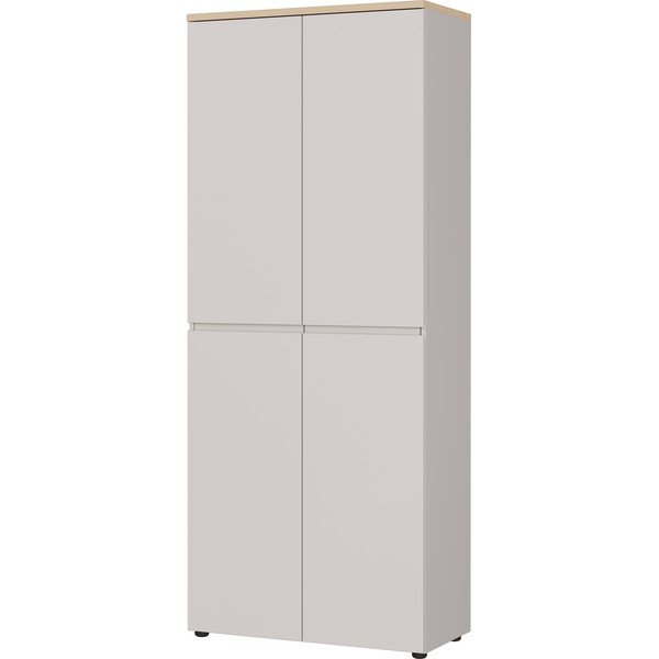 Kreminės spalvos matinis šoninė spintelė 80x197x40 cm Lissabon – Germania