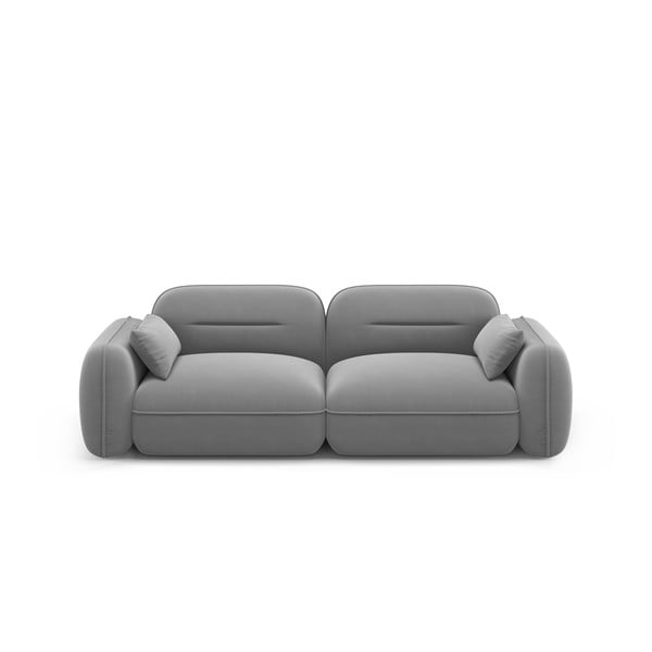 Iš velveto sofa šviesiai pilkos spalvos 230 cm Audrey – Interieurs 86