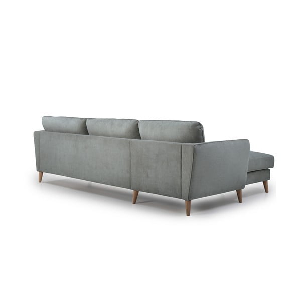 Šviesiai pilka kampinė sofa Scandic Paris, kairysis kampas, 278 cm-image-3