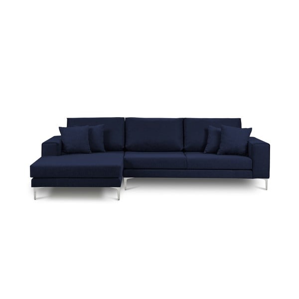Mėlyna kampinė sofa "Cosmopolitan Design Cartegena", kairysis kampas