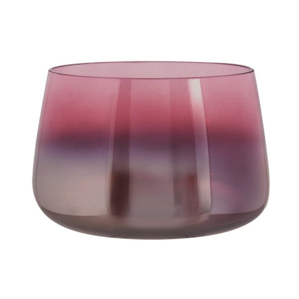 Rožinio stiklo vaza PT LIVING Oiled, aukštis 10 cm