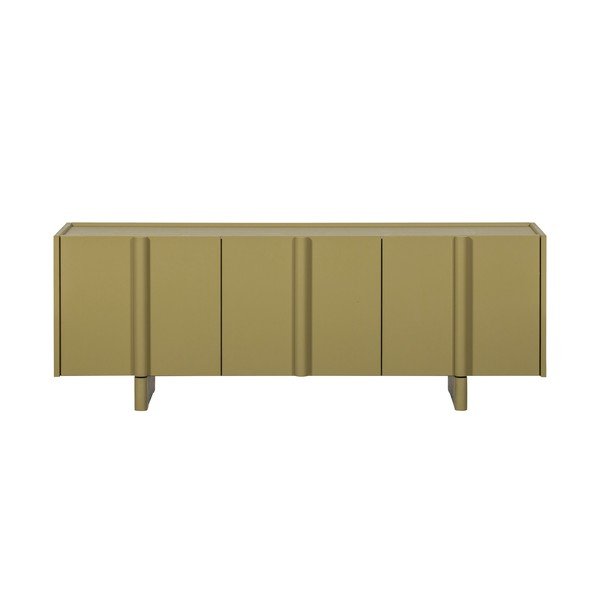 Žalios spalvos TV spintelė iš pušies masyvo 152x53x46 cm Basu – WOOOD