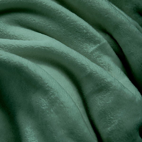 Žalios spalvos iš mikroflanelės antklodė ir pledas 220x240 cm Flanou – douceur d'intérieur-image-2