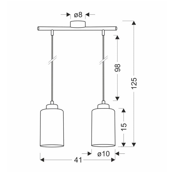 Kabantis šviestuvas juodos spalvos ø 10 cm su stiklo gaubtu Aspra – Candellux Lighting-image-2