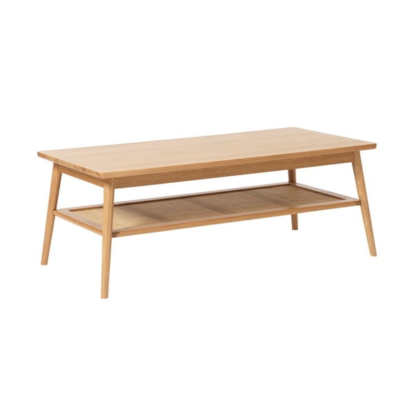 Kavos staliukas natūralios spalvos su ąžuolo dekoro stalviršiu 60x120 cm Barrali – Unique Furniture-image-1