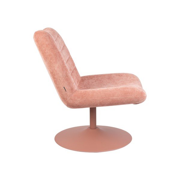 Krėslas rožinės spalvos iš velveto Bubba – Zuiver-image-3
