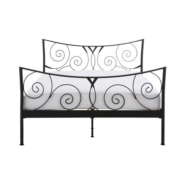 Juoda metalinė dvigulė lova Støraa Isabelle, 180 x 200 cm-image-1