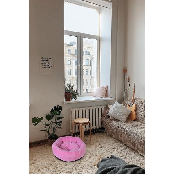 Rožinis vilnonis gultas Bagel - Lydia&Co-image-1