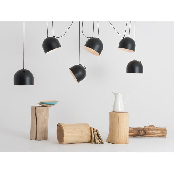 Juodas pakabinamas šviestuvas su metaliniu gaubtu 250x250 cm Popo - CustomForm-image-4