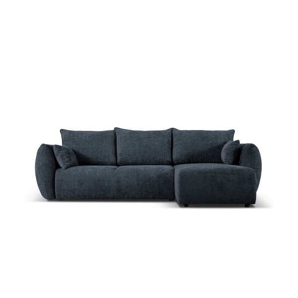 Kampinė sofa tamsiai mėlynos spalvos (su dešiniuoju kampu) Matera – Cosmopolitan Design
