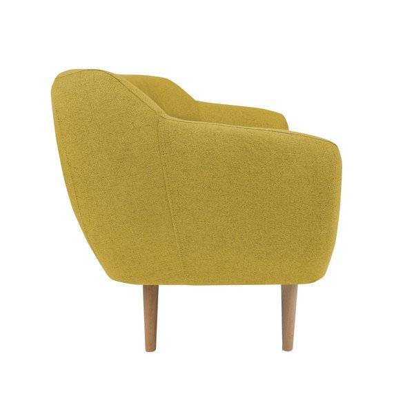 Geltonos spalvos dvivietė sofa su šviesiomis kojomis Mazzini Sofas Sicile-image-2