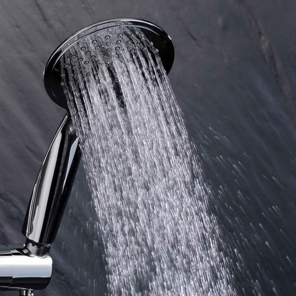 Matinės sidabrinės spalvos iš plastiko dušo komplektas su rankiniu dušu 70 cm Hydro – douceur d'intérieur-image-4