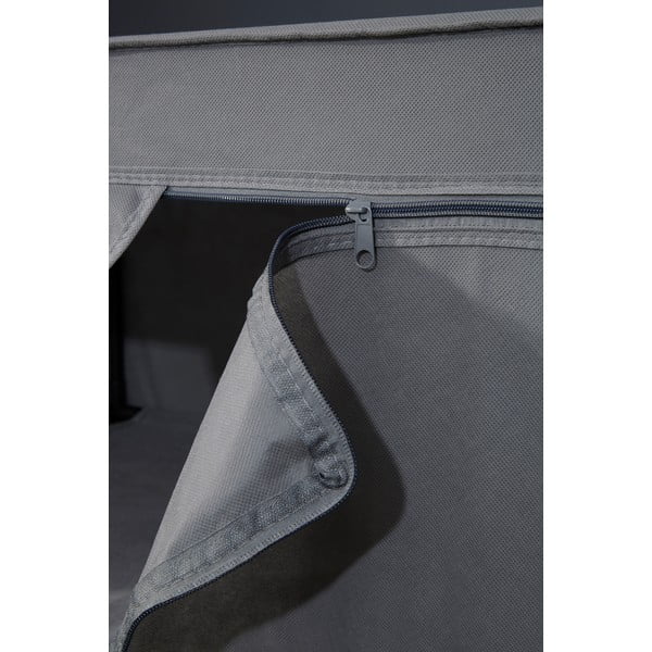 Iš tekstilės drabužių spinta pilkos spalvos 90x160 cm Dara – Premier Housewares-image-4