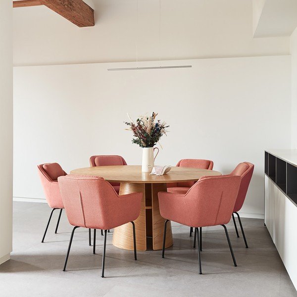 Apvalios formos valgomojo stalas iš uosio ø 157 cm Cep – Teulat-image-1