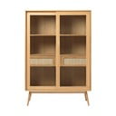 Vitrina natūralios spalvos iš ąžuolo su stumdomomis durimis 110x160 cm Barrali – Unique Furniture