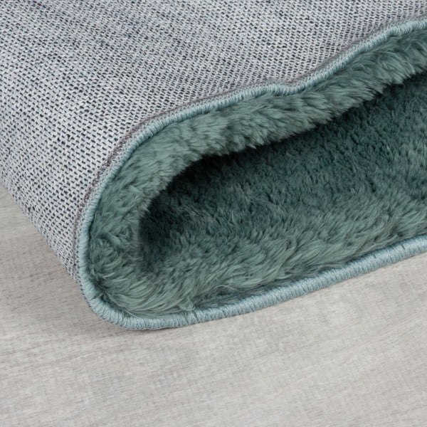 Sintetinė oda ir kailis smaragdinės spalvos 120x170 cm Faroe Wool Look Fur – Flair Rugs-image-2